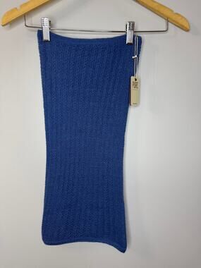 Pure Alpaca 100% Baby Alpaca Scarf Cowl Snood Blue New